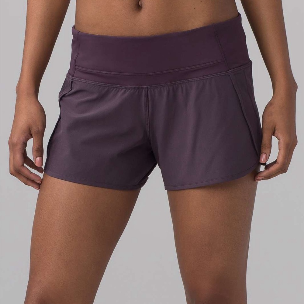 Lululemon Run Times Short 4” in Black Currant